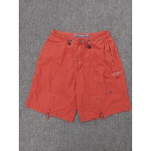 OTB Shorts Mens Medium Orange Cargo Vintage Y2K Zip Hem Drawstring Utlity Skater